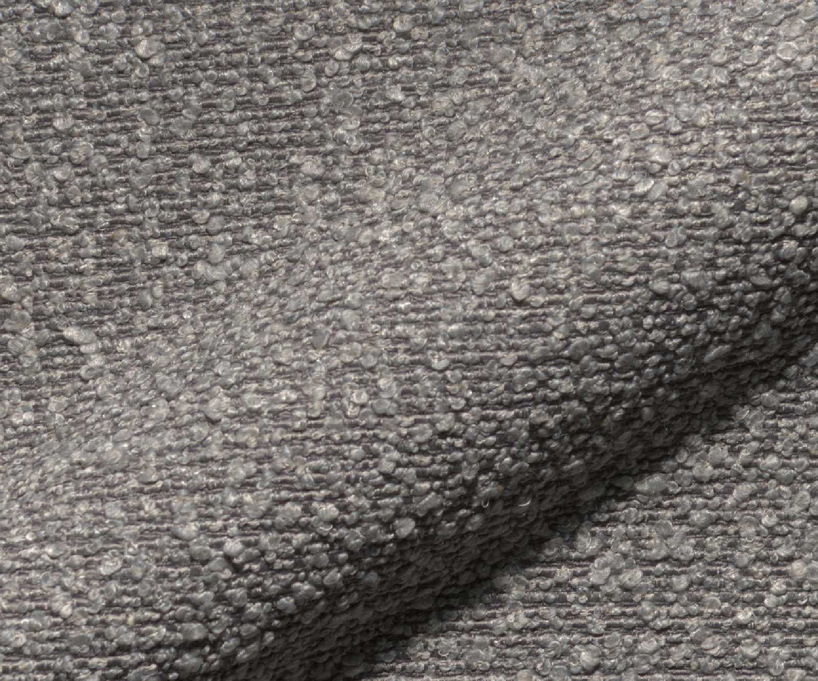 Chaise-pivotante Heira-Flex avec accoudoirs bouclé gris argenté pied de chaise 4 branches aspect titane pivotement sur 360° ressorts ensachés 2
